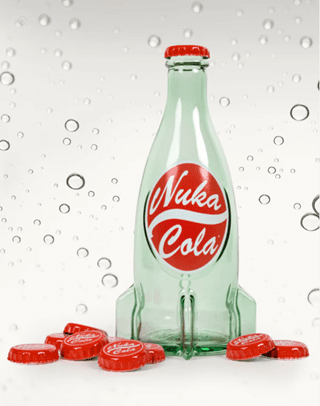 Nuka Cola Fallout Glass Bottle And Cap