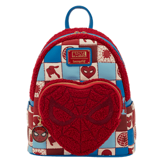 Spider-Man Sherpa Heart Loungefly Mini Backpack