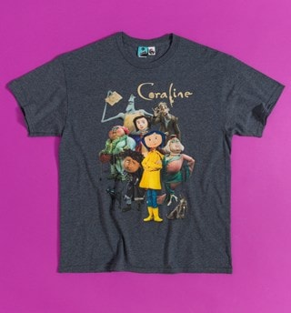 Coraline Good And Evil hmv Exclusive Grey Tee