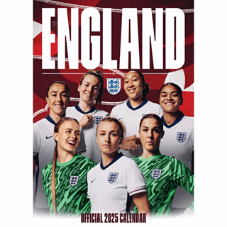 England Women Football 2025 Calendar A3