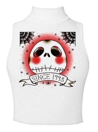 Nightmare Before Christmas Since 1993 White Crop Top