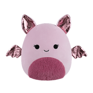 Sheena Light Pink Bat With Fuzzy Belly & Glitter Wings Squishmallows Plush