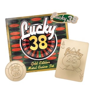 Lucky 38 Imitation Gold Edition Casino Fallout New Vegas Metal Replica Set