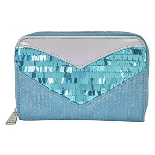 Frozen Elsa Glitter Sequin Loungefly Zip Around Wallet