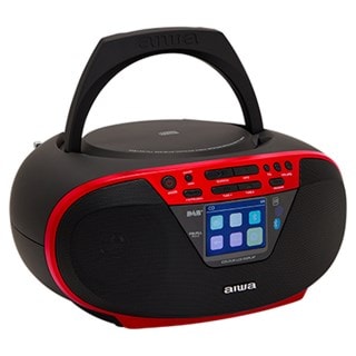 Aiwa BBTU-500DAB Red Bluetooth CD Player with DAB+/FM Radio