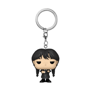 Wednesday Addams Black Coat Wednesday Funko Pop Vinyl Keychain