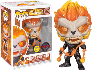 Ghost Panther 863 Infinity Warps Glow In The Dark Funko Pop Vinyl