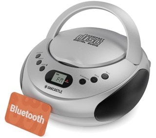 Oakcastle CD250 Silver Bluetooth CD Player with FM Radio