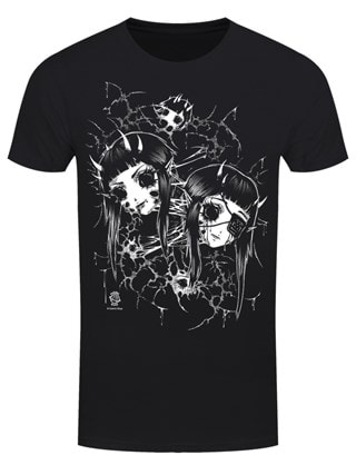 Split Cosmic Boop Black Tee