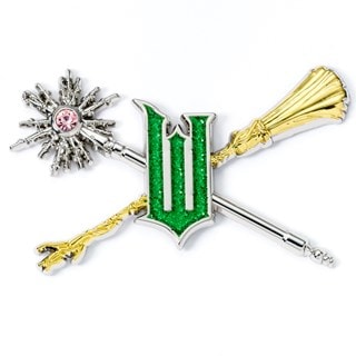 Wand And Broomstick Wicked For Good Pin Badge