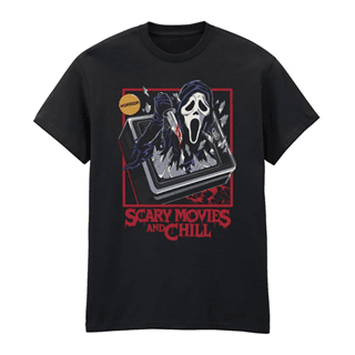Scary Movies And Chill Ghostface x Steven Rhodes Black Tee