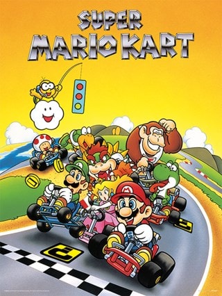 Retro Super Mario Kart 30cm x 40cm Art Print