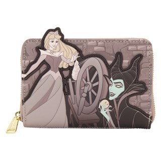 Sleeping Beauty & Maleficent Spinning Wheel Disney Loungefly Zip Around Wallet