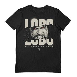 Lobo My Code Is Iron Supergirl Black Tee
