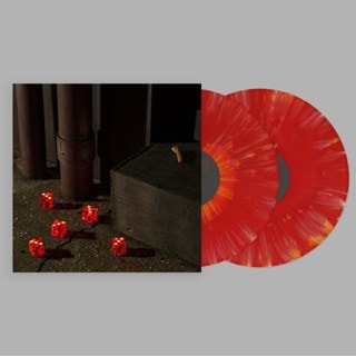 Five Dices, All Threes - Limited Edition Red and Orange Splatter