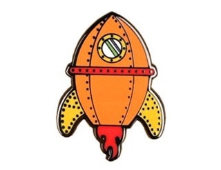Rocket Wallace & Gromit Pin Badge