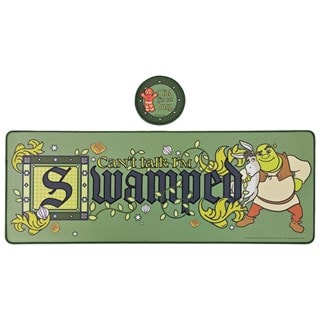 Shrek Can't Talk I'm Swamped Desk Pad And Coaster Set