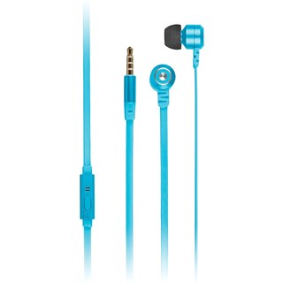 KitSound Ribbons Blue Wired Earphones W/Mic