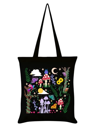 Forest Friends Black Tote Bag