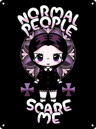 Normal People Scare Me Mio Moon Mini Tin Sign