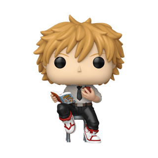 Denji Reading 2377 Chainsaw Man Funko Pop Vinyl | Pop Vinyl | Free