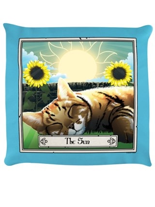 Deadly Tarot The Sun Sky Blue Cushion