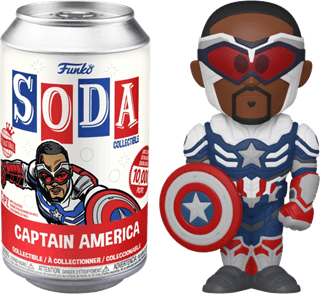 Captain America With Metallic Chase The Falcon And The Winter Soldier Funko Vinyl Soda