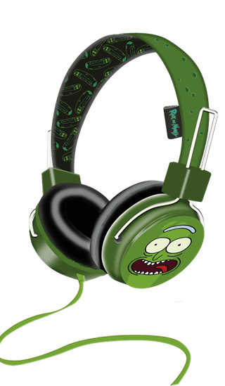 Lazerbuilt Rick & Morty Pickle Rick Headphones w/Mic
