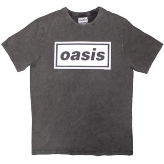 Oasis Decca Logo Stone Wash Charcoal Tee