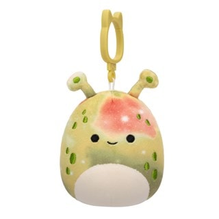 Hawk The Olive Green Tie-Dye Alien With White Belly Squishmallows Clip-On Plush