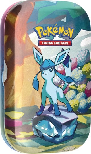 Scarlet & Violet 8.5 Prismatic Evolution Mini Tin Glaceon Pokemon Trading Cards