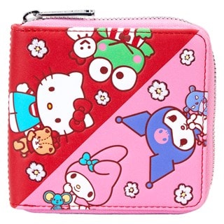 Hello Kitty & Friends Color Block Sanrio Loungefly Zip Around Wallet