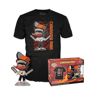 Chainsaw Man Leaping Chainsaw Man Funko Pop Vinyl & Tee