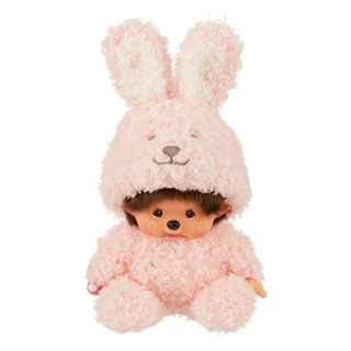 Sitting Fluffy Bunny Monchhichi Plush Doll