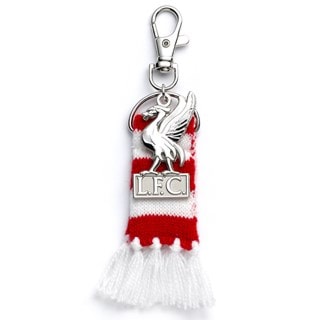 Liverpool FC Red Striped Scarf Keyring