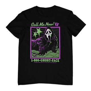 Ghostface X Steven Rhodes 1-800-Ghost-Face Black Tee