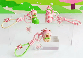 Mima Pink Capybara Keyring Assortment