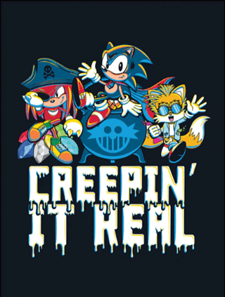 Creepin It Real Sonic The Hedgehog Loose 30cm x 40cm Print