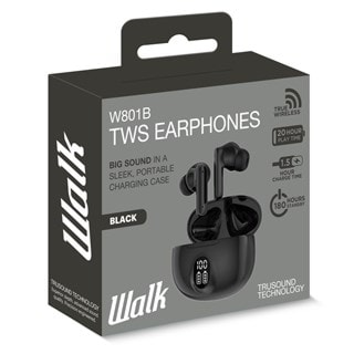 Walk Audio W801 Black True Wireless Bluetooth Earphones