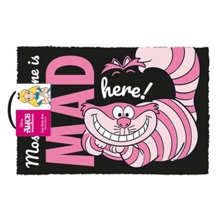Alice In Wonderland We're All Mad Here Doormat
