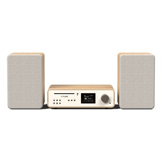 Pure Classic Stereo Cotton White/Oak Bluetooth HiFi System