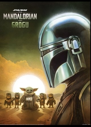 Sunset The Mandalorian & Grogu 30cm x 40cm Art Print