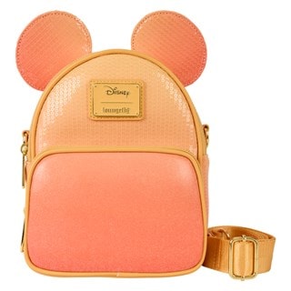 Mickey Mouse Glitter Convertible Loungefly Mini Backpack & Crossbody Bag