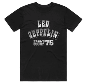 Earls Court 75 Led Zeppelin Black Tee