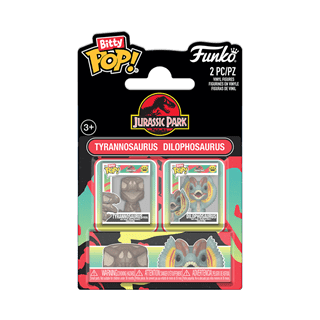 Tyrannosaurus Fossil & Dilophosaurus Jurassic Park Funko Bitty Pop 2 Pack