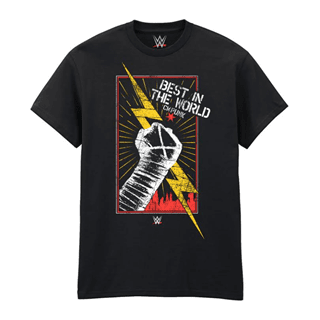 CM Punk Best In The World Bolt WWE Black Tee