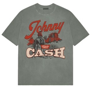 Johnny Cash Desert Cowboy Stone Wash Grey Tee