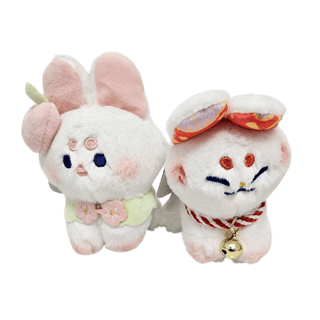 Mima Fluffy Rabbit Cat Keyring Assortment