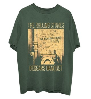 The Rolling Stones Beggars Banquet Album Cover Green Tee