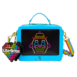 Lite Brite Lenticular Glow Loungefly Crossbody Bag With Coin Bag